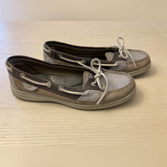 Sperry Top-Sider Women's Angelfish Sparkle Suede 2-Eye Boat Shoe- size 8 1/2 - Picture 7 of 12